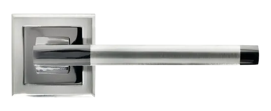 PANTS, ручка дверная MH-35 SN/BN-S, на квадратной накладке, цвет - бел. никель/черн. никель фото купить в Липецке