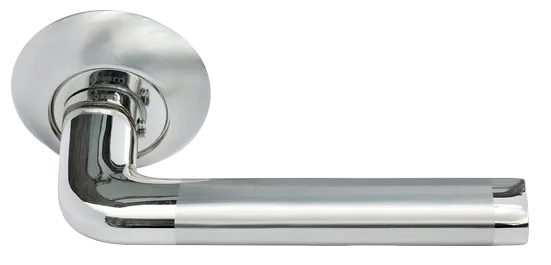 КОЛОННА, ручка дверная MH-03 SN/CP, цвет - бел. никель/хром фото купить Липецк