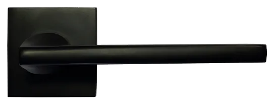 KAFFEE, ручка дверная на квадратной накладке MH-50-S6 BL, цвет - черный фото купить в Липецке