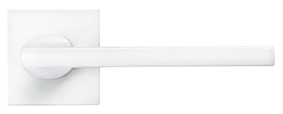 KAFFEE, ручка дверная на квадратной накладке MH-50-S6 W, цвет - белый фото купить в Липецке