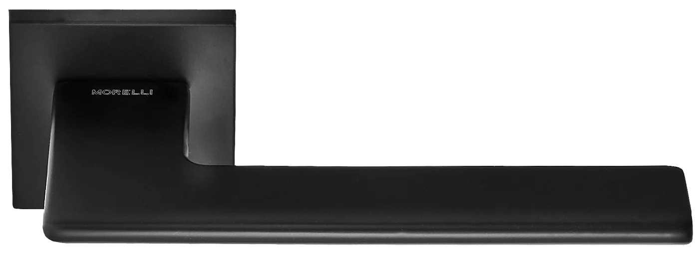 PLATEAU, ручка дверная на квадратной накладке MH-51-S6 BL, цвет - черный фото купить Липецк