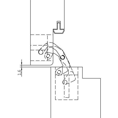 HH-19 B, скрытая петля, цвет - черный фотомореллиЛипецк