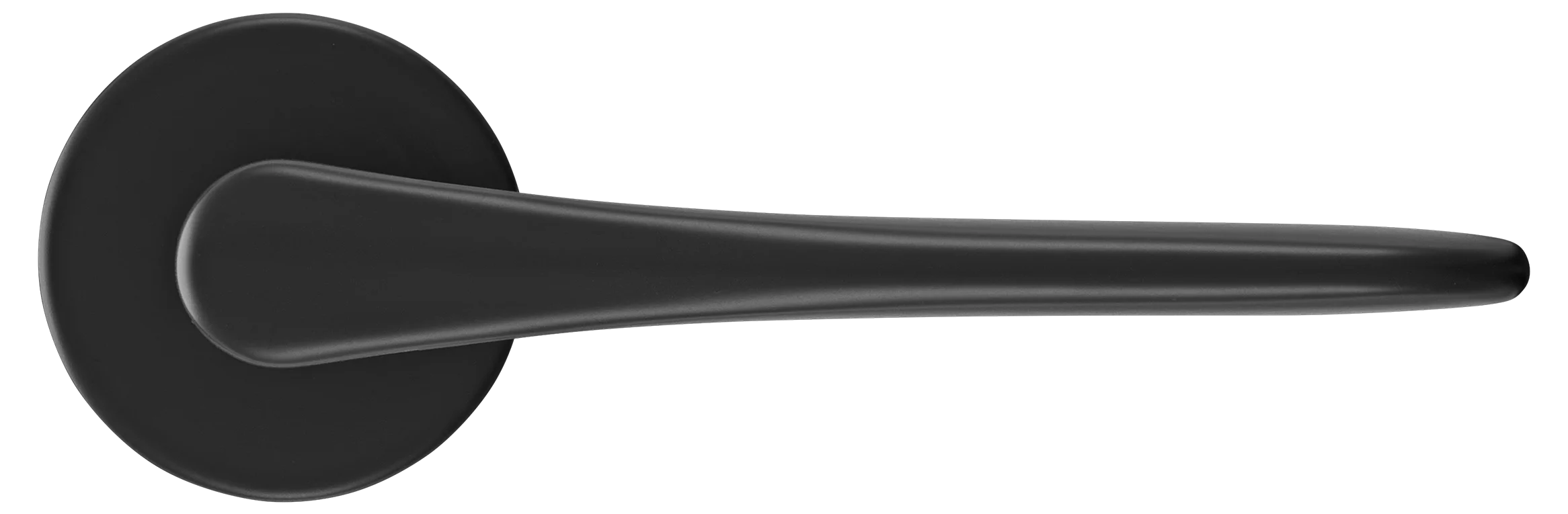 AULA R5 NERO, ручка дверная на розетке 7мм, цвет -  черный фото купить в Липецке