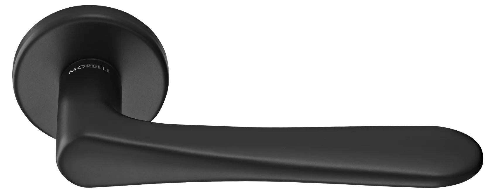 AULA R5 NERO, ручка дверная на розетке 7мм, цвет -  черный фото купить Липецк