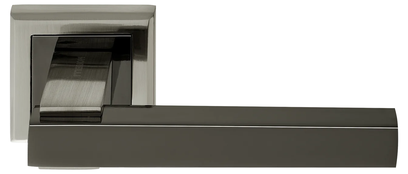 PIQUADRO, ручка дверная MH-37 SN/BN-S, на квадратной накладке, цвет - бел. никель/черн. никель фото купить Липецк