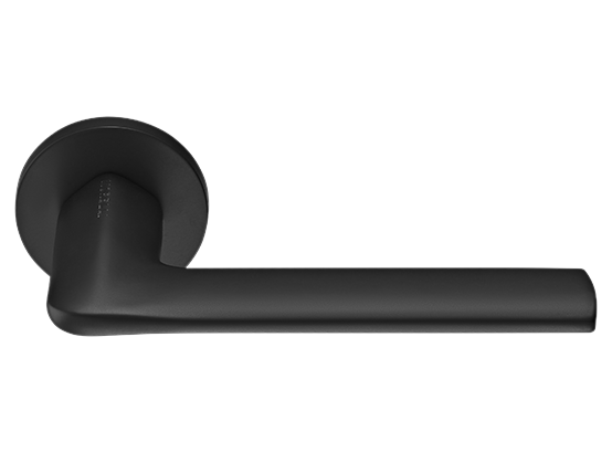 Ручка дверная "OAKA" на круглой розетке 6 мм, MH-61-R6 BL, цвет - чёрный фото купить Липецк