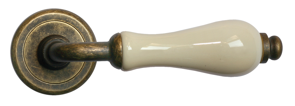 CERAMICA, ручка дверная CC-3 OBA/CHAMP, цвет - античная бронза/шампань фото купить в Липецке