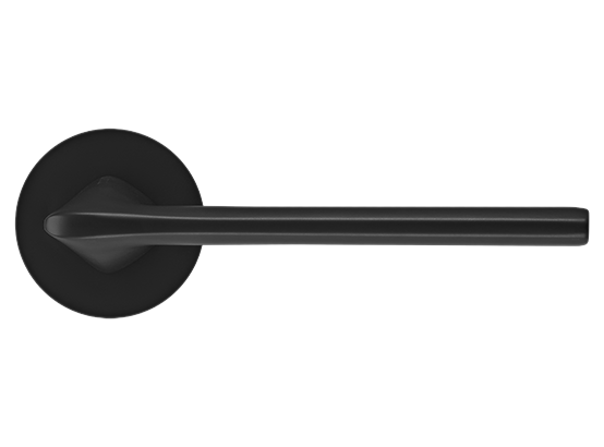 Ручка дверная "OAKA" на круглой розетке 6 мм, MH-61-R6 BL, цвет - чёрный фото купить в Липецке
