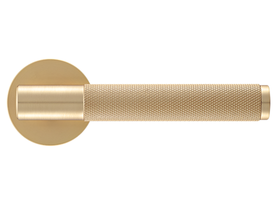 Ручка дверная "AZRIELI" на круглой розетке 6 мм, MH-57-R6T MSG, цвет - мат. сатинированное золото фото купить в Липецке