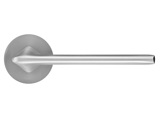 Ручка дверная "OAKA" на круглой розетке 6 мм, MH-61-R6 MSC цвет - мат. сатинированный хром фото купить в Липецке