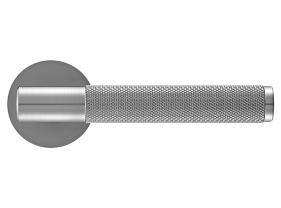 Ручка дверная AZRIELI, на круглой розетке 6 мм, MH-57-R6T MSC, цвет - мат. сатинированный хром фото купить в Липецке