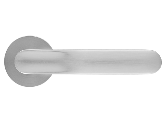 GARAK ручка дверная на круглой розетке 6 мм, MH-59-R6 MSC, цвет - мат. сатинированный хром фото купить в Липецке