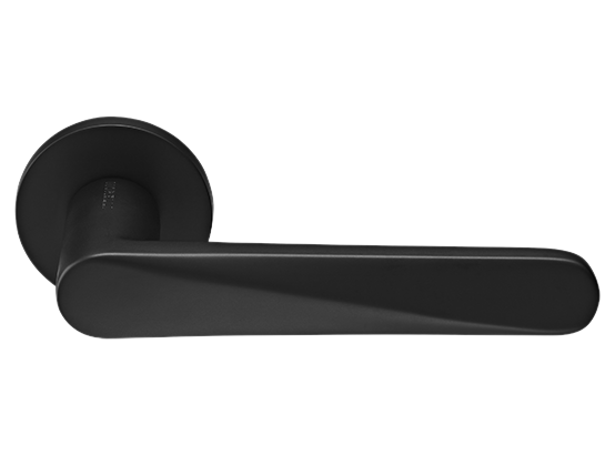 CAYAN - ручка дверная  на круглой розетке 6 мм, MH-58-R6 BL,  цвет - чёрный фото купить Липецк