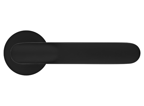 GARAK  ручка дверная на круглой розетке 6 мм, MH-59-R6 BL, цвет - чёрный фото купить в Липецке