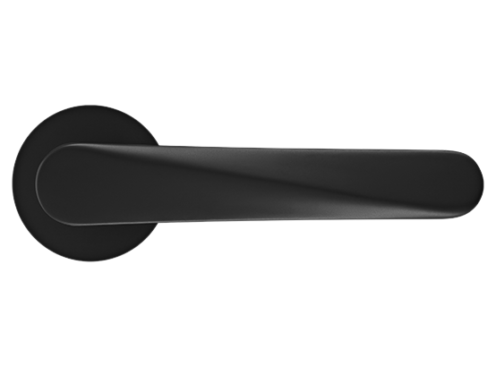 CAYAN - ручка дверная  на круглой розетке 6 мм, MH-58-R6 BL,  цвет - чёрный фото купить в Липецке